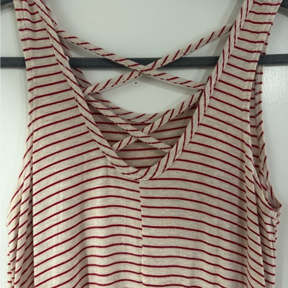 Olivia Rae Red and Cream Sleeveless A-Line Mini Dress - Picture 2 of 3